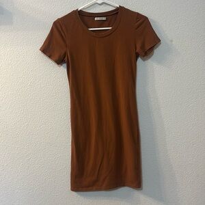 Active basic brown t-shirt dress size small